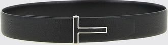 Tom Ford Cintura reversibile in pelle di vitello con fibbia T logo