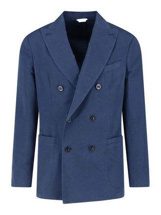Boglioli Double-breasted blazer in cotton and silk