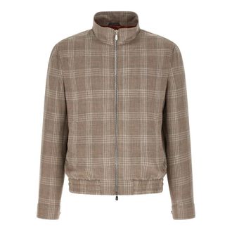Brunello Cucinelli Heren, Jassen, Bruin, Maat: XL Linnen
