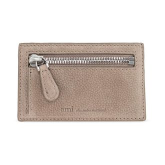 Ami Wallets & Cardholders, unisex, Beige, Size: ONE SIZE Leather Card Holder