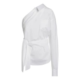 Moschino Dames, Blouses & Shirts, Wit, Maat: XS Katoen