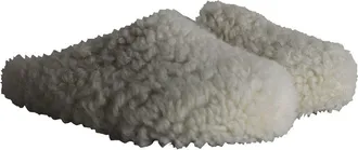 Marni Mens Wool/Hair Sabot Round-Toe Shearling Mule (Authentic Pre-Loved)