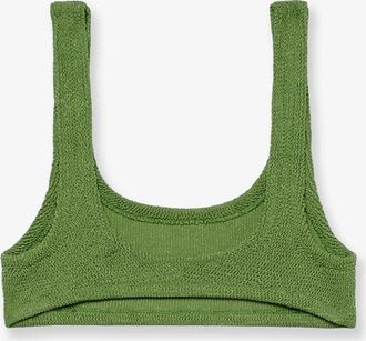 MC2 Saint Barth Womens Bikini Top Naima Green Polyamide Swimwear Sea Clothing