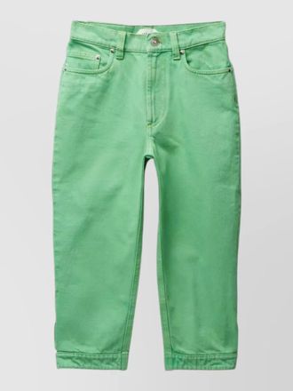 Versace cropped trousers side slits belt loops