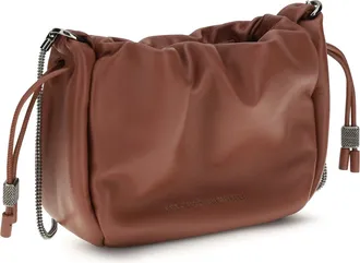 Brunello Cucinelli Womens Shoulder Bag Mellow Mini Fire Brick Calf Leather