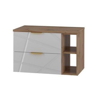 Petits Meubles Mueble bajo lavabo 80cm paneles de melamina y mdf blanco