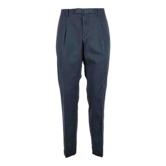 BRIGLIA 1949 Suit Trousers, male, Blue, Size: XL Elegant Stretch Cotton Pants
