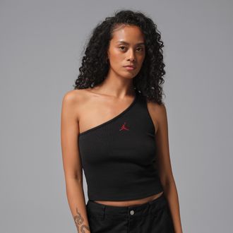 Nike Jordan Womens Jordan Flight Asymmetrical Tank Top in Black | IO9545-010
