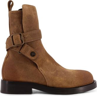 Burberry Ledger Boot - Dames - Enkellaarsjes - Bruin - 40 EU - Leer - Schoenen
