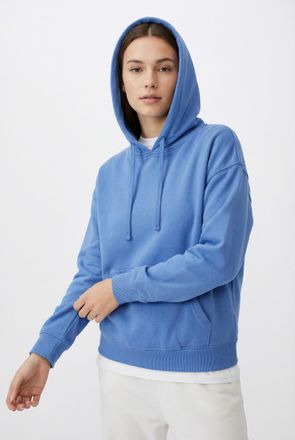 Only Kapuzensweatshirt ONLY ONLBEST L/S HOOD SWT NOOS, Damen, Gr. XS, blau (ultramarine), Sweatware, Obermaterial: 65% Polyester, 35% Baumwolle, unifarben,