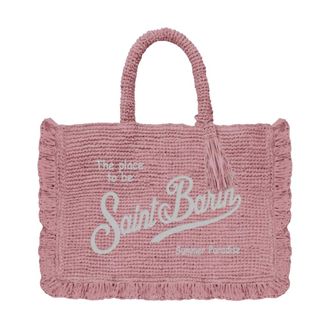 MC2 Saint Barth Tassen, Dames, Roze, ONE Size, Volant Raffia Bag