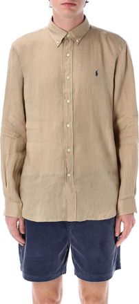 Polo Ralph Lauren Beige Polo Pony-Embroidered Shirt
