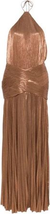 Retrof&ecirc;te Amberley Dress - Dames - Avondkleed - Bruin - M - Polyester - Kleedjes