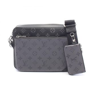 Louis Vuitton Black Gray Coated Canvas Pvc Monogram Eclipse Leather Handbag Shoulder Bag (Pre-Owned)