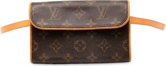 Louis Vuitton Brown Pvc Leather Pochette Sling Bag (Pre-Owned)