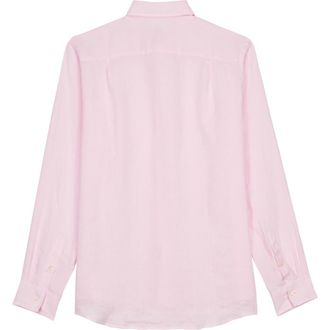 Vilebrequin Mens Linen Solid Shirt in Ballerine at Nordstrom, Size Xxx-Large