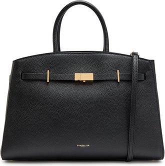 DeMellier The Hudson Midi Grained Leather top Handle bag - Black - One Size