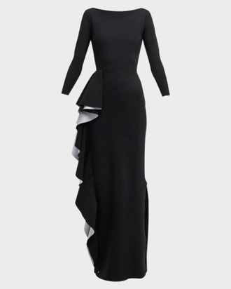 La Petite Robe Di Chiara Boni Acheloo Jersey Midi-Dress In Black