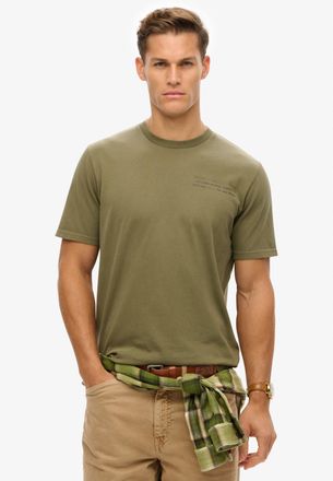 Superdry Rundhalsshirt SUPERDRY UTILITY SPORT GRAPHIC T SHIRT, Herren, Gr. XXL, gr&uuml;n (olive night gr&uuml;n), Single Jersey, Obermaterial: 100% Baumwolle, bedruckt,