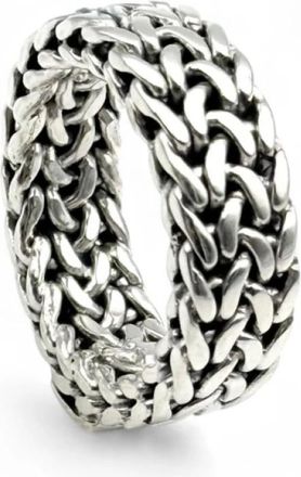 Jalan Jalan Snake Mesh Ring J946 - Heren - Ringen - Grijs - 60 MM - Accessoires