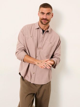 Fat Face FatFace Dusky Purple Long Sleeve Relaxed Fit Utility Shirt