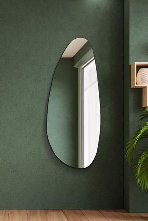 MirrorOutlet The Lacuna - Frameless Pond Wall Mirror 55 X 23 (140x58CM) in Silver | Size: 1 Pack