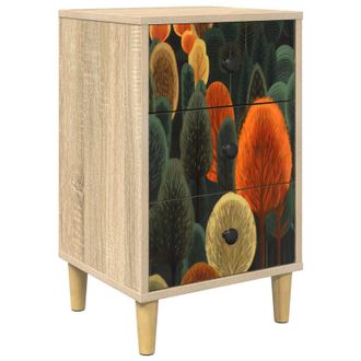vidaXL Mesa De Noche Zaandam Roble Sonoma 36 X 33 X 60 Cm Vidaxl