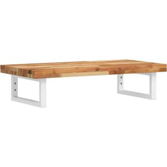 vidaXL Estante De Lavabo De Pared Acero Y Madera Maciza De Acacia Vidaxl