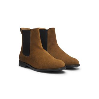 BOSS Suede Chelsea boots with Double B hardware