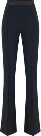 Elisabetta Franchi Wijde broek - Dames - Wijde Broeken - Zwart - L - Broeken