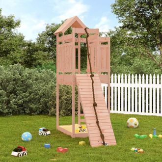vidaXL Casita Infantil Con Pared De Escalada Madera Abeto Douglas Vidaxl