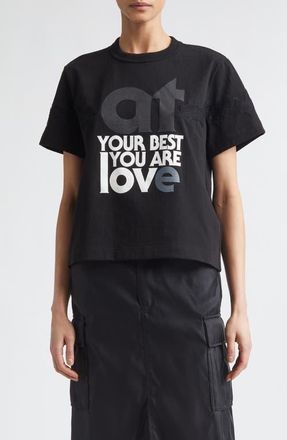 sacai At Your Best, You Are Love Graphic T-Shirt in Black at Nordstrom, Size 1