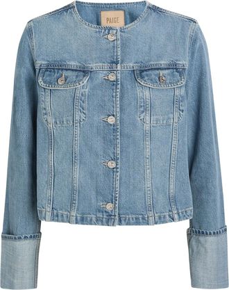Paige Dean Panelled Denim Jacket - Light Blue - S (UK8-10 / S)