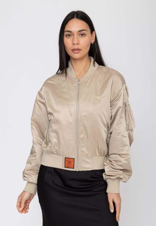 Bombers Original Bomberjacke BOMBERS ORIGINAL Bombers Original Bomberjacke Coldwell-W, Damen, Gr. M, beige, Obermaterial: 100% Polyester PES., Jacken Bomberjacke