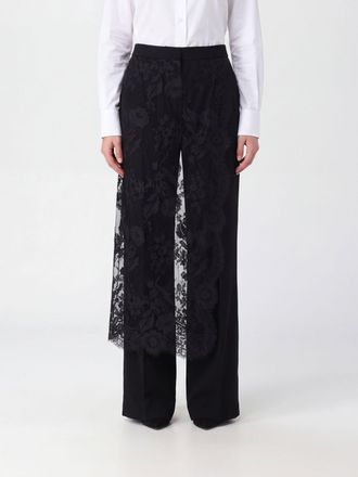 Zimmermann Valiant High-Waisted Wide-Leg Trousers in Wool and Lace