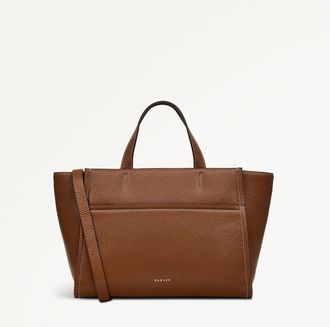 Radley London Oak Street Medium Ziptop Satchel Bag in Saddle at Nordstrom
