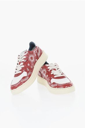 Autry Leather Low-Top Sneakers 01 with Paisley Pattern size 46