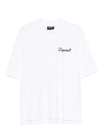 Dsquared2 embroidered polo shirt - Bianco