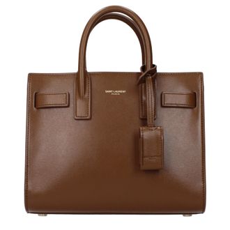 Saint Laurent Damens Sac De Jour Handtasche Braun/Fuchsleder