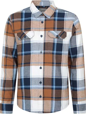 Mountain Warehouse Heren Overhemd met lange mouwen in molton (Tan)