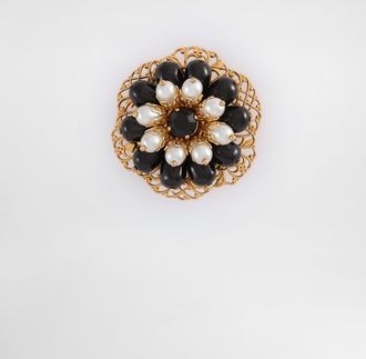 Dolce & Gabbana Metal Brooch With Rhinestones - Man Bijoux Gold Metal Onesize