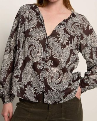 Sanctuary Paisley Blouson Blouse In Mineral Paisley