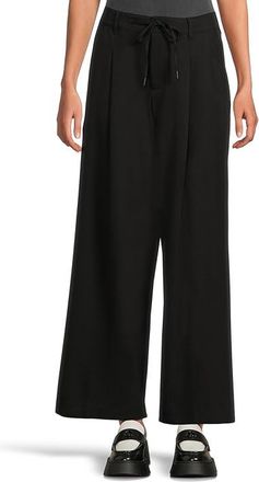 Liverpool L.A. Petite High-Rise Wide Leg Pleated Trousers Womens Clothing Black : 14P 24, Denim/Nylon/Ponte