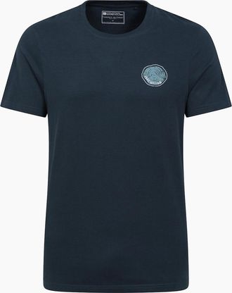 Mountain Warehouse Mens Mountain Warehouse Mens Fort William Tree Ring Organic T-Shirt - Navy - Size: 38