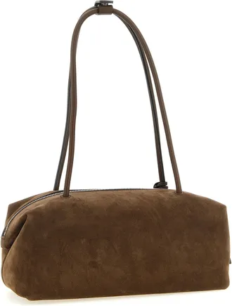 Max Mara Suede Top Case Shoulder Bag - Taupe