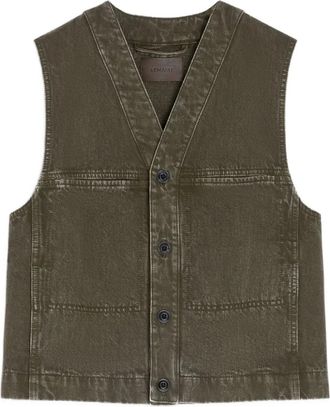 Christophe Lemaire Gilet con bottoni - Verde
