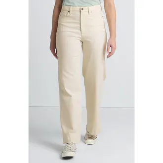 Lands End High Rise Wide Leg Denim Jeans in Natural at Nordstrom, Size 16 X 34