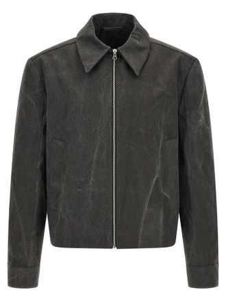 S&eacute;fr Gray Cotton Full-Length Mens Jacket