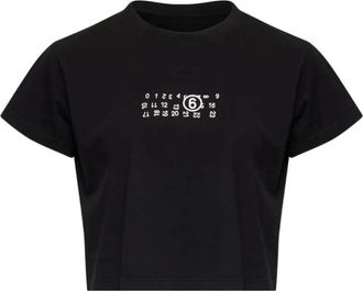 Maison Margiela T-shirts en Poloshirts - Dames - T-shirts - Zwart - L - Katoen - Tops