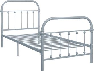 vidaXL Estructura de cama sin colchón metal gris 100x200 cm Vidaxl